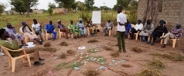 Participatory mapping workshop with pastoral livestock farmers in Senegal