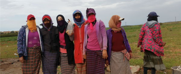 Travailleuses agricoles en fin de journée du travail dans la région de Berkane au Maroc