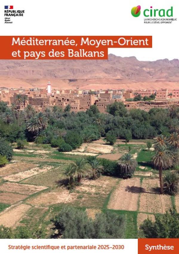 Couverture brochure CIRAD Méditerranée, Moyen Orient et pays des Balkans 2025-2030
