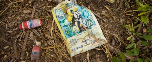 Emballages usagés de pesticides