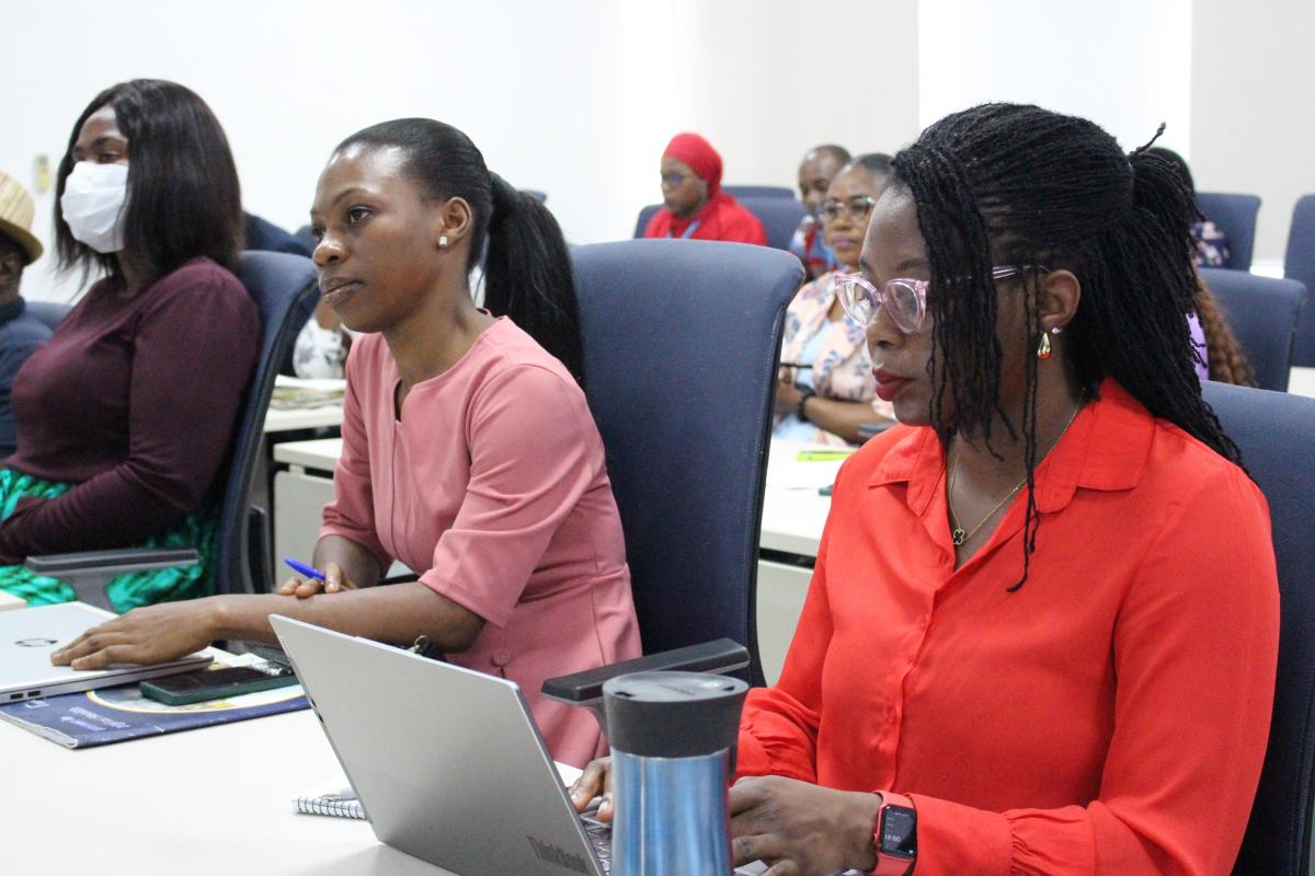 Stakeholders from research institutions, local authorities, and farmer associations gather at a JobAgri workshop in Techiman &copy; FAO