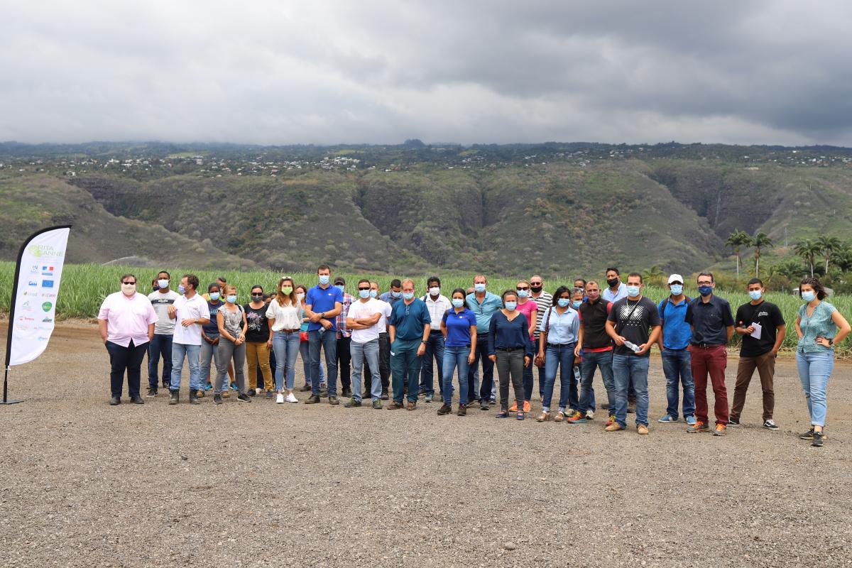 Participants à la première session de la série d'échange sur la fertilisation de la canne à La Réunion