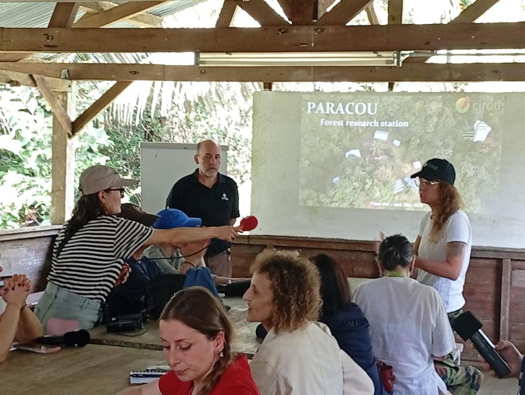 La station de Paracou accueille les équipes presse et scientifique du satellite BIOMASS