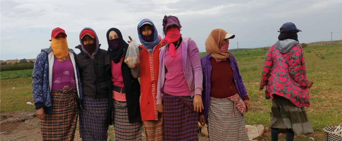 Travailleuses agricoles en fin de journée du travail dans la région de Berkane au Maroc