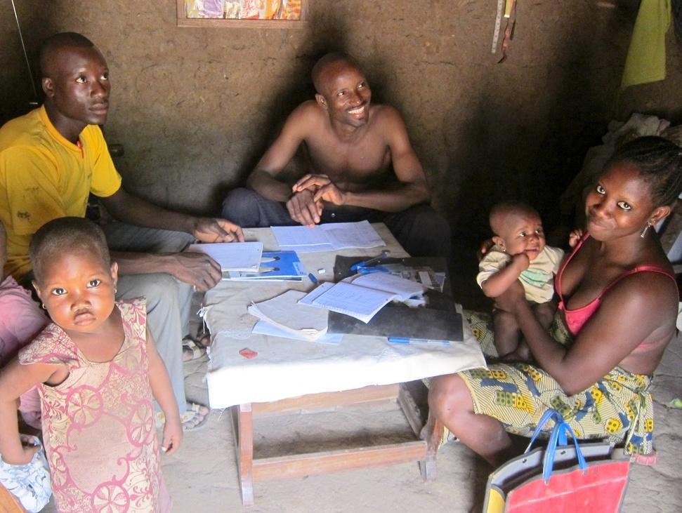Séance de conseil à l'exploitation familiale, Benin © G. Faure, Cirad