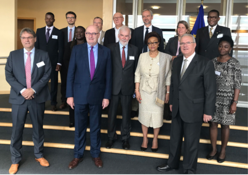 Task Force Rural Africa en mai 2018 au moment de sa constitution, avec les commissaires Josefa Leonel Correia Sacko, Neven Mimica and Phil Hogan. © Commission européenne