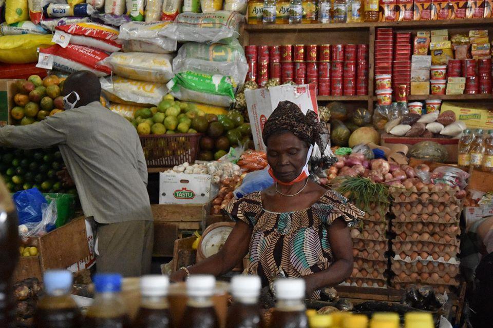 Sur le marché de l’Allocodrome de Cocody (Abidjan) en avril 2020 © Aurélie Carimentrand, Cirad