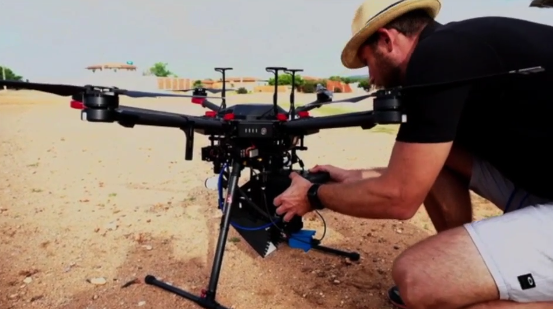 In 2018, a drone fitted with sensors, cameras and an insect storage unit was used for uniform releases of more than 200 000 sterile male mosquitoes in a rural area in the far East of Brazil © WeRobotics