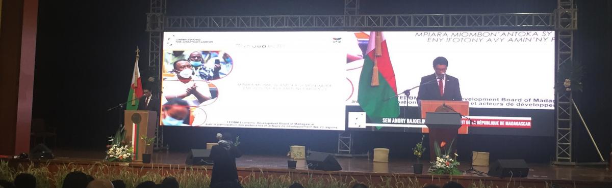 Le Président de la République de Madagascar à la conférence autosuffisance alimentaire