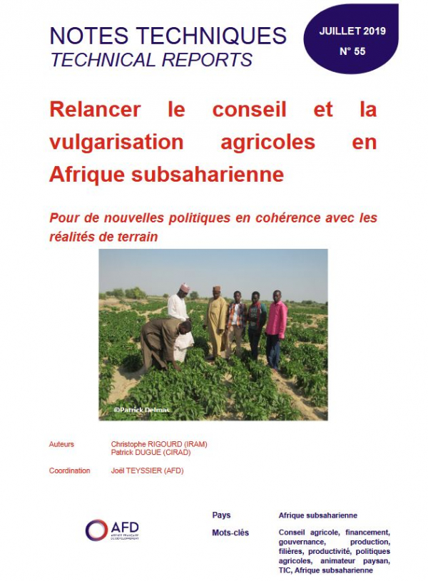 Rapport conseil agricole en Afrique subsaharienne (Couverture)