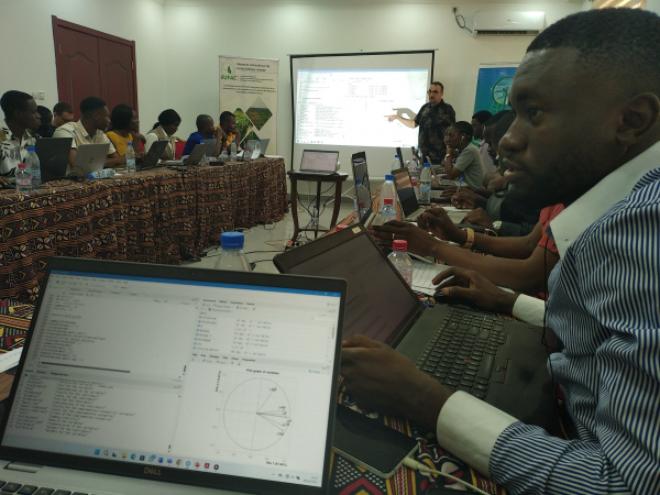 ormation au logiciel R : une approche compl&eacute;mentaire a permis d&rsquo;ancrer les apprentissages dans les r&eacute;alit&eacute;s des terrains forestiers d&rsquo;Afrique centrale. &copy; One Forest Vision