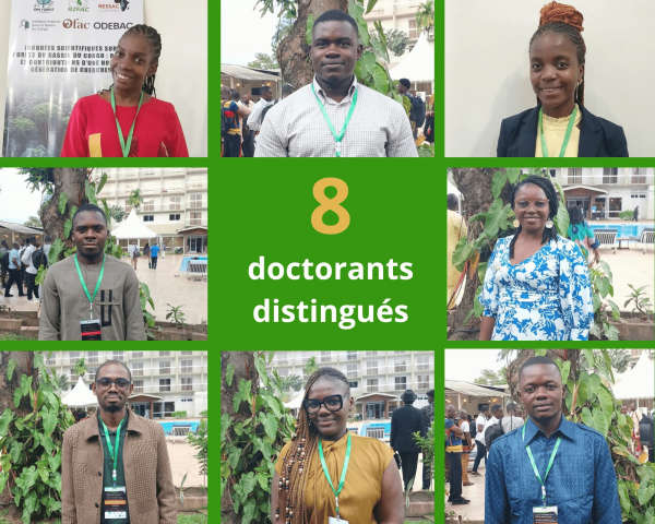 Les 8 chercheurs distingu&eacute;s pour la qualit&eacute; de leurs communications. &copy; S. Koutchou, CIRAD