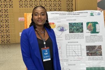 Gr&acirc;ce Mercia Bobangui, Doctorante OFVi- Universit&eacute; Marien Ngouabi, Facult&eacute; des sciences et techniques.&nbsp;&copy; One Forest Vision
