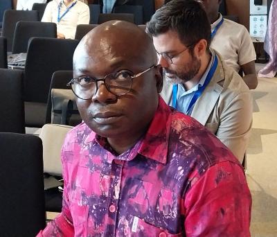 Patrice Djamen lors des travaux en session parall&egrave;le au forum