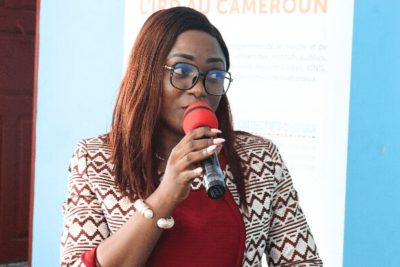 Intervention de Priscille Fokam. © J. Kayoum, IRD