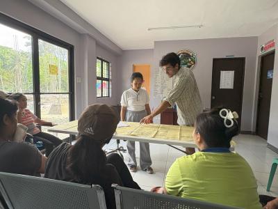 Focus group discussion to make a seasonal calendar of the agricultural and forest activities. Calawis, August 2025. © Archie Tulin