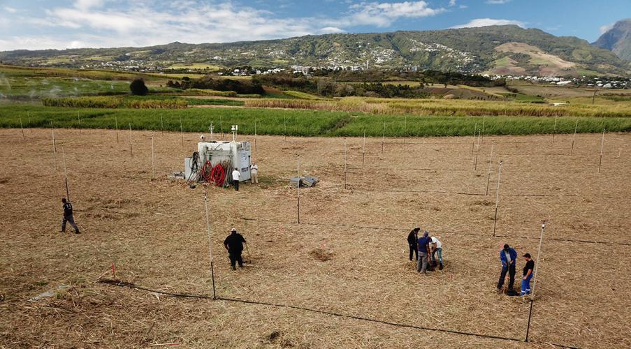 Le SOERE-PRO est un dispositif pour caractériser les impacts sur l'environnement des pratiques de fertilisation organique © C. Detaille, Cirad