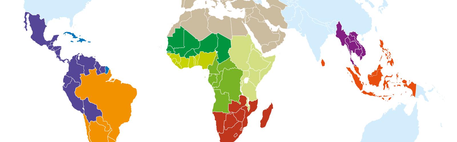 Map of regional offices © CIRAD